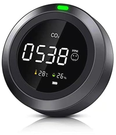 3-in-1 Luchtkwaliteit Monitor | CO₂, Temperatuur en Vochtigheid Detectie