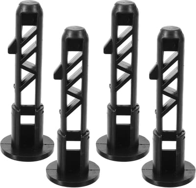 Prullenbak Klink Set - Vuilnisbak Onderdelen - Deksel Reparatie - Universele Pasvorm - 9cm Lengte - Zwart