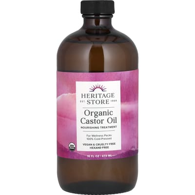 Huile de ricin biologique, 473 ml(16 oz liq.) pink