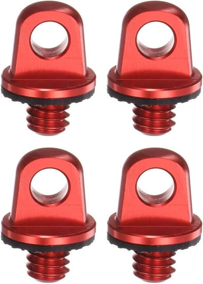 Camera Schroefhouders - Halsband Bevestiging - Camera Beveiligen - Met Rubberen Schijf - 4 Stuks - Rood