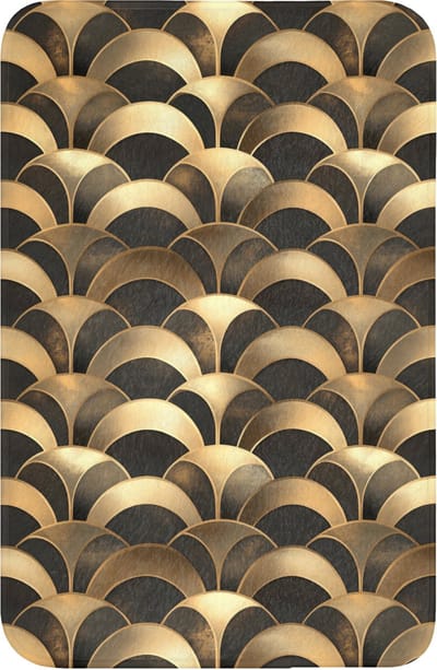 WC mat 40x60 cm - Antislip - Schubben - Structuur - Goud - Toiletmat - Vloermat - Douchemat - Toilet tapijt - Toiletmatten