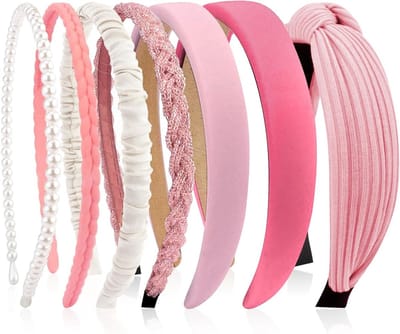 Set van 7 Dames Haarbanden met Parels en Diverse Modellen, Ideaal voor Vrouwen en Meisjes, Perfect voor Elke Gelegenheid