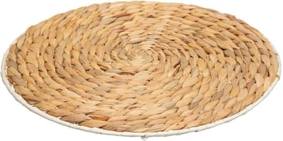 Secret de Gourmet Placemat van afgewerkt zeegras - naturel - rond - dia 35 cm - Onderleggers