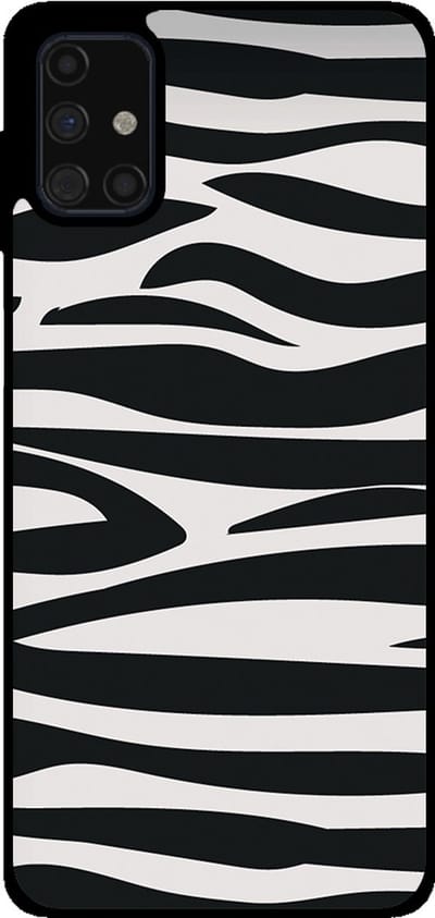 Smartphonica Telefoonhoesje Geschikt voor Samsung Galaxy M51 met zebra opdruk - TPU backcover case zebra design - Zwart Wit geschikt voor Samsung Galaxy M51
