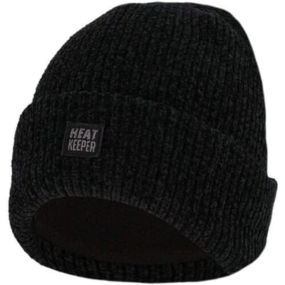 Heatkeeper Dames Thermo Muts Chenille Zwart