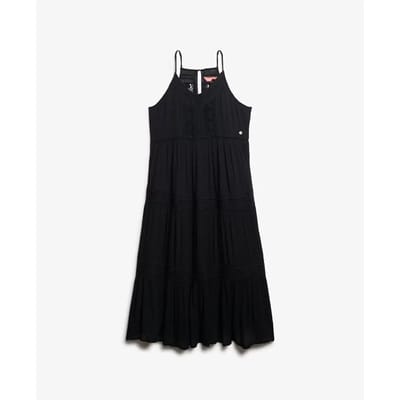 Superdry - Ibiza maxi-jurk met spaghettibandjes - Dames - Jurken