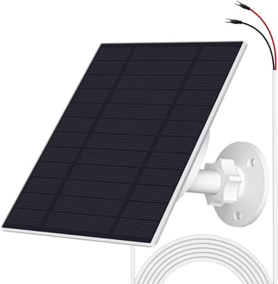 Krachtige 10W Zonnepaneel Oplader voor Video Deurbellen met 360° Verstelbare Beugel, IP66 Waterdicht en Geschikt voor Diverse Modellen