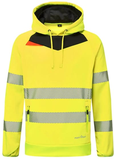 Portwest DX4 Hi-Vis Hoodie DX483 - Geel/Zwart - 4XL