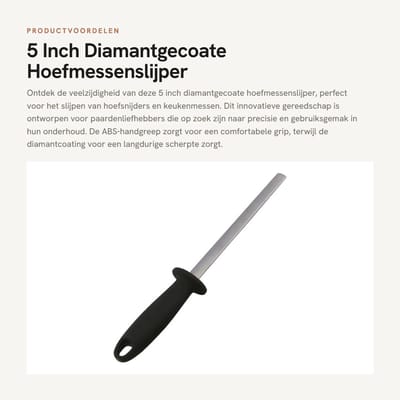 Dailygoods- Hoefmessenslijper Diamantcoating - Slijpsteen voor Messen - ABS-handgreep - Paardenraspsnijder - Hufmessengereedschapsslijpmachine - Ultrafijne precisie