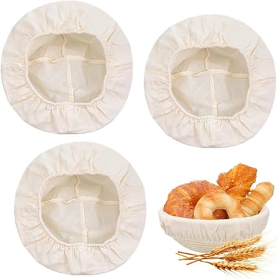 Set van 3 Stuks Linnen Doeken voor Brood, Baklinnen voor Rijsmanden en Fermentatie, Ideaal voor Broodbereiding en Bakkerijgebruik