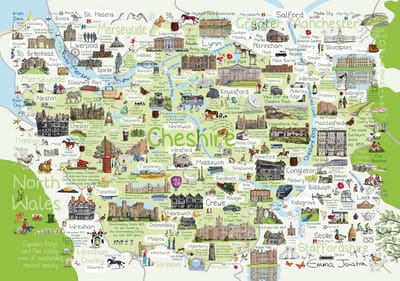 Legpuzzel 1000 Stukken - Gedetailleerde Kaart Illustratie - Puzzelen voor Volwassenen