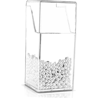 Make-up Kwastenhouder Stofdicht Acryl Grote Capaciteit Heavy Duty Kunstparels Cosmetische Kwast white