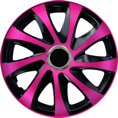 NRM DRIFT Extra - wieldoppen 15" - Set van 4 stuks - Roze / Zwart