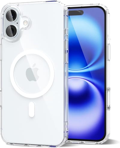 Magnetic Clear Hoesje Geschikt voor: iPhone 16 Case [Compatibel met Magsafe] - Schokbestendige Telefoonhoes Cover - Transparant