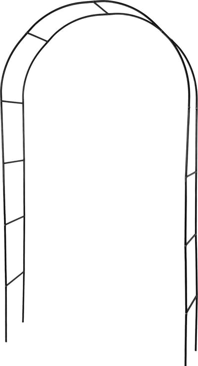WDMT Metalen Rozenboog Frame - 37 x 140 x 240 cm - Tuinboog Frame - Rozenboog - Tuindecoratie - Eenvoudige Montage - Tuininrichting - Mat Zwart