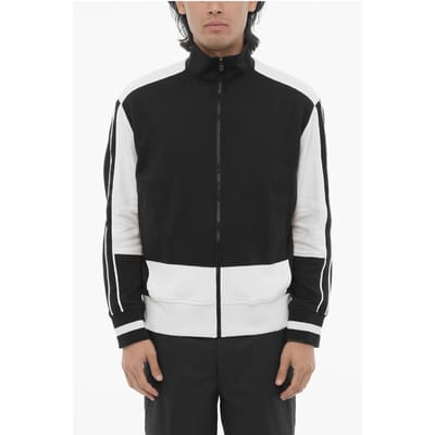 Tweekleurige SPORT MODERNIST sweatshirt met rits in zwart en wit