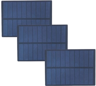 Set van 3 Mini Zonnepanelen 1,3 W 5 V voor DIY Projecten, Camping en Buitenactiviteiten