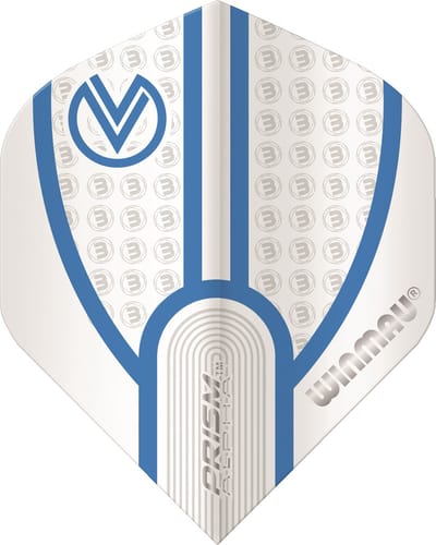 Winmau Vincent van der Voort Prism Alpha White & Blue - Dart Flights