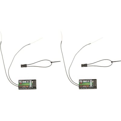 2 stuks 2.4G Flysky FS-iA6 6-kanaals afstandsbedieningontvanger met dubbele antenne