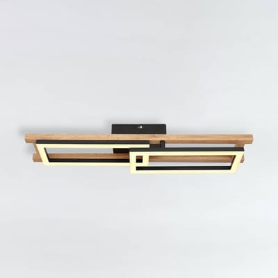 Globo LED plafondlamp Illa in houtdesign, lengte 69cm