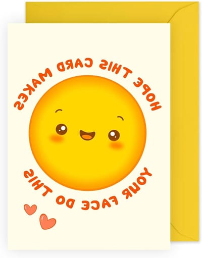 Wenskaarten Set - Kaarten voor haar - Vrolijk Boodschappen - Inclusief Stickers - 119 x 17 cm - Geel