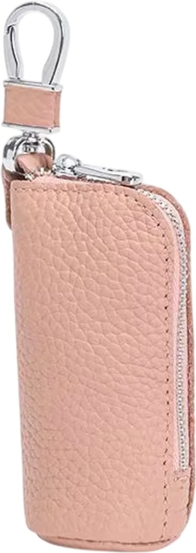 Mini Sleuteletui Unisex – Compact Sleutelhoesje met Rits – Sleuteltas voor Autosleutel en Huissleutels – Sleutel Organizer – Draagbaar Sleutelzakje voor Mannen en Vrouwen - ROZE