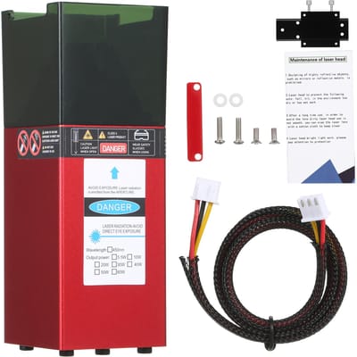 Module Laser 450nm, tête Laser de gravure de haute précision, métal, bois, acrylique pour Laser 80W rouge vin