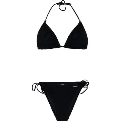 Protest PRTLayo - Triangel bikini set Dames - Koordsluiting - Uitneembare vulling - Cheeky dekking - Normale pasvorm - Zwart