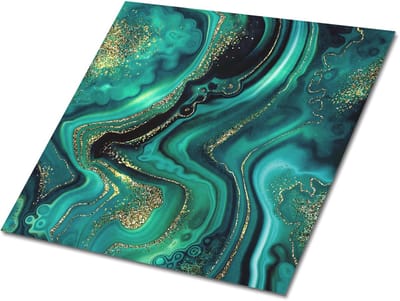 Tulup PVC Tegels - Steentextuur Vinyl Tegels - 30 cm x 30 cm - Groente Zelfklevende PVC Tegels - Set van 9 - Zelfklevende Vinyl Tegels - Marmer Plaktegels - Vinyl Vloer Tegels - Plaktegels keuken en Badkamer