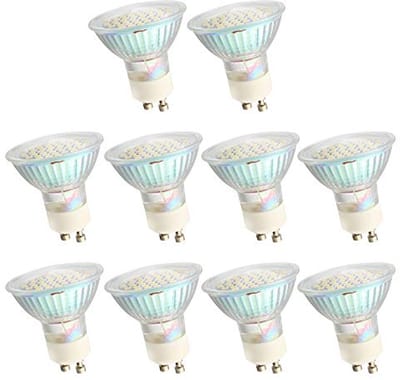 Set van 10 GU10 LED-lampen warm wit 2700-3000K 2,5W 270lm