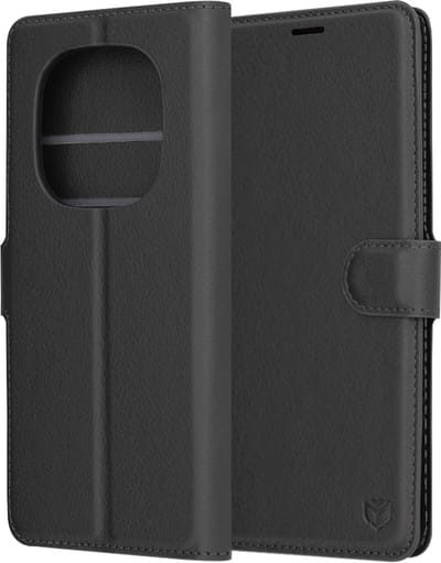 Hoesje geschikt voor Xiaomi Redmi Note 14 Pro 5G/14 Pro Plus / Xiaomi Poco X7 - Techsuit Leather Folio Book Wallet Case - Zwart