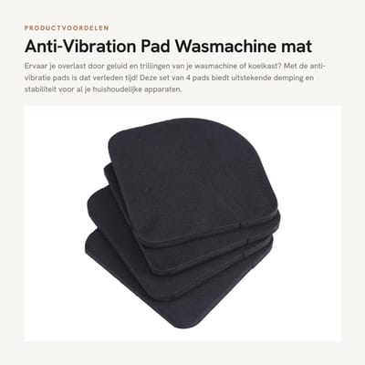Dailygoods- Anti-vibratiepad set van 4 - Trillingsdempers wasmachine - Trillingsdempers koelkast - Antislipmatten - Schokabsorberend - Hoogwaardig EVA