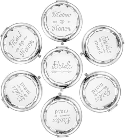 Set van 7 Compacte Make-up Spiegels voor Bruiloftscadeaus