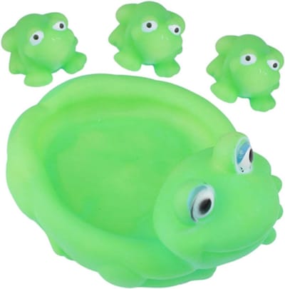 Bad Dieren Speelgoed - Knijpspeeltjes - Badplezier - Maakt Geluid - 4 Stuks - Groen