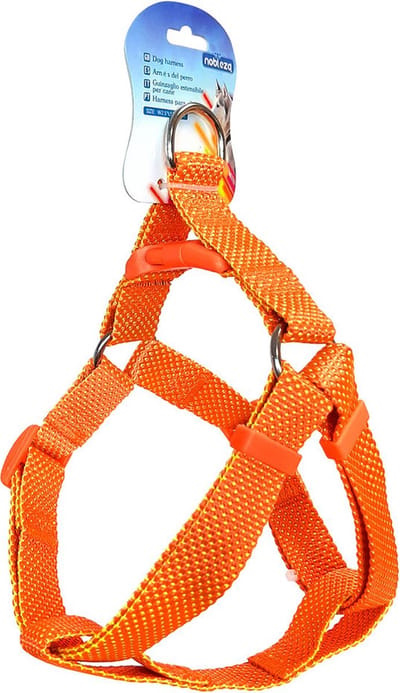 Nobleza Hondenharnas - Y tuig hond - Instaptuigje - Hondentuigje - Borsttuig - Tuigje hond - Fluorescerend - Maat L - Oranje