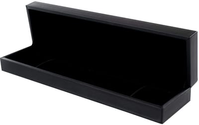 Dailygoody - Luxe Zwarte Sieraden Doos voor Kettingen en Armbanden - Velvet Binnenkant