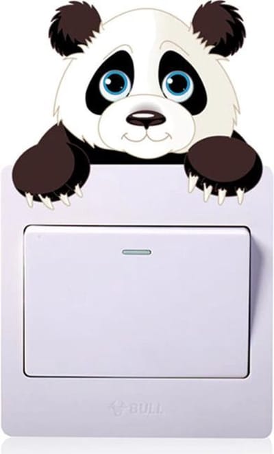Hiden - Muurstickers Babykamer - Muurstickers Dieren - Huisdecoratie - Muurstickers Kinderkamer - Panda