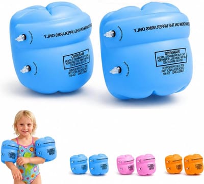 Zwemvleugels Kinderen - Opblaasbare armen - Watergewenning Leren - Inclusief Luchtpomp - Voor 6-18 Kg - Blauw