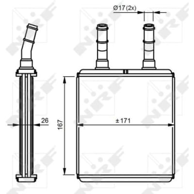 Warmtewisselaar, interieur verwarming NRF 54291