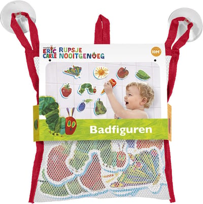 Rupsje Nooitgenoeg badspeelgoed badfiguren, educatief speelgoed in opbergnetje - peuter kleuter speelgoed - Vanaf 1 jaar