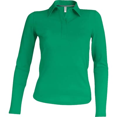 Kariban Damespolo lange mouwen K244 - Forest Green - S