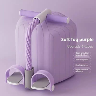 Yoga Peddel Trekker Multifunctioneel Spantouw 6-Tube Elastische Weerstandsband Oefening Fitness Vrouw Oefening Thuis