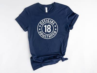 Lykke Official Adulthood | 18 Jaar | Dames - Heren - Unisex | Katoen | Navy | Maat S