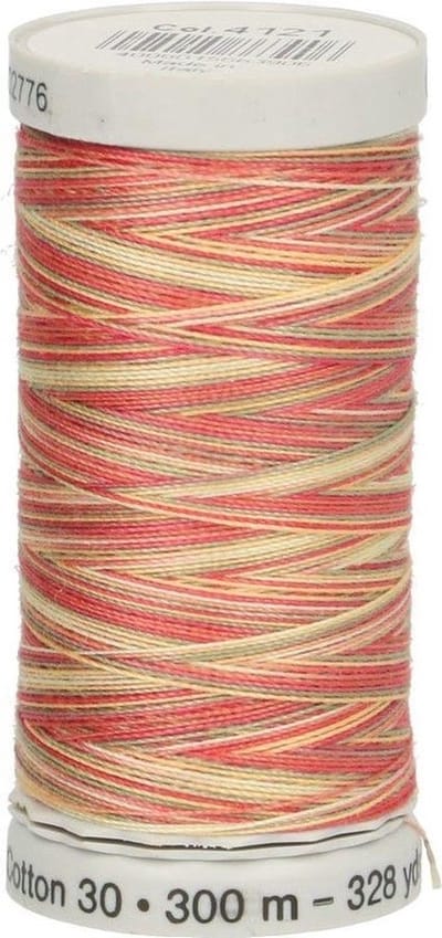 GÜTERMANN SULKY COTTON NO.30 1x KLOSJE a300M - 4121 Rood, Groen, Beige