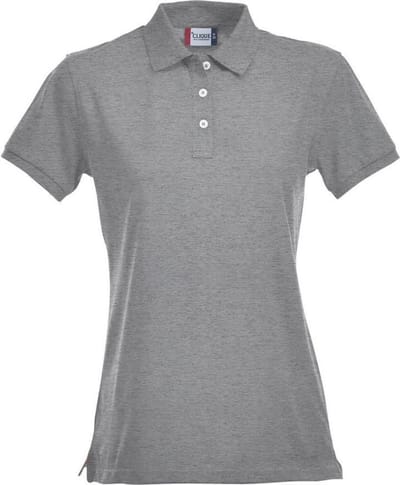 Clique Stretch Premium Polo Women 028241 - Grijs-melange - S