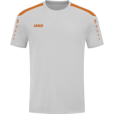 Jako Power Shirt Korte Mouw Kinderen - Fluo Oranje / Zachtgrijs | Maat: 116