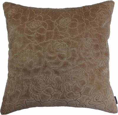 Rose Embroidery Soft Roze Kussen | 45 X 45 | Sierkussen Voor Woonkamer Of Slaapkamer