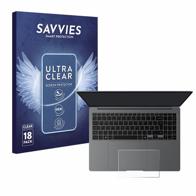 Savvies - Screenprotector voor Samsung Galaxy Book5 Pro 16" (Touch Trackpad) - Folie Beschermfolie transparant 18 Stuks