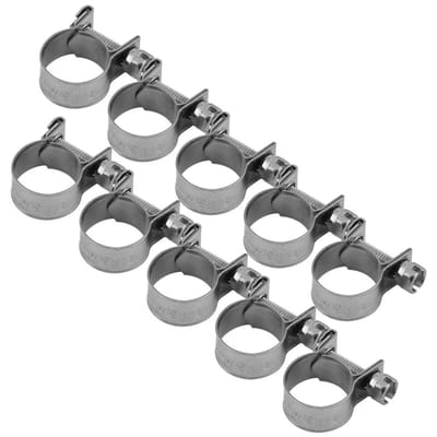 Dailygoods- Slangklem RVS - Set van 10 Stuks - Mini Slangklemmen - Instelbare Diameter 6-20 mm - Geschikt voor Brandstofleiding - Hoogwaardig 304 Roestvrij Staal