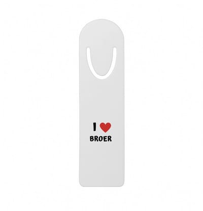 Hacebo® - I love broer metalen boekenlegger - Broer - de liefste broer - verjaardag - cadeautje voor broer - broer artikelen - kado - geschenk Bladwijzer boekenleggers - 12.7 cm x 3.2cm